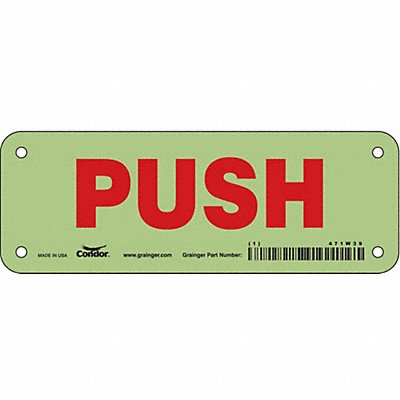 CONDOR 471W39 Safety Sign 2 1/2 in x 7 in Polyethylene