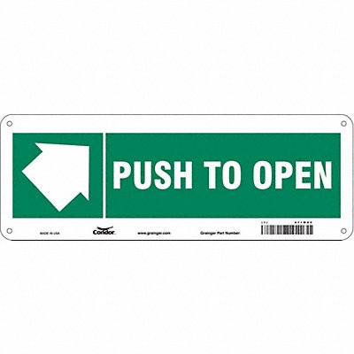 CONDOR 471W68 Safety Sign 5 in x 14 in Polyethylene
