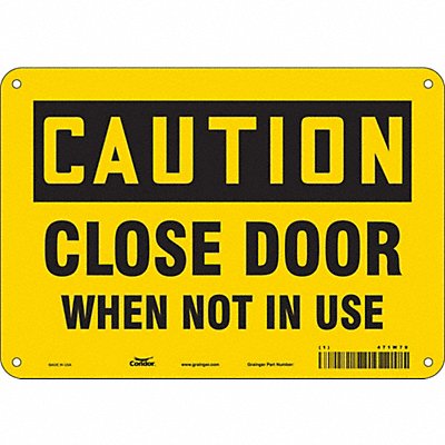 CONDOR 471W79 Safety Sign 7 in x 10 in Polyethylene