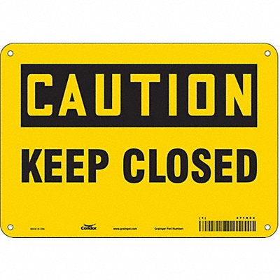 CONDOR 471X04 Safety Sign 7 in x 10 in Polyethylene