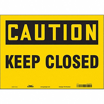 CONDOR 471X07 Safety Sign 10 in x 14 in Vinyl