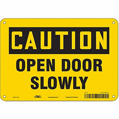 CONDOR 471X15 J6963 Safety Sign 7 in x 10 in Aluminum