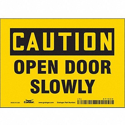 CONDOR 471X22 J6963 Safety Sign 5 in x 7 in Vinyl