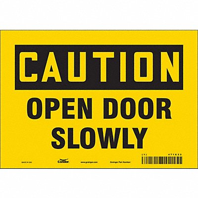 CONDOR 471X23 J6963 Safety Sign 7 in x 10 in Vinyl