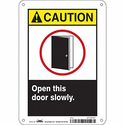 CONDOR 471X37 Safety Sign 10 in x 7 in Aluminum