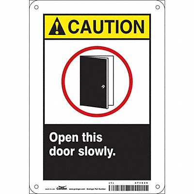 CONDOR 471X39 Safety Sign 10 in x 7 in Polyethylene
