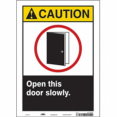 CONDOR 471X42 Safety Sign 14 in x 10 in Vinyl