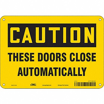 CONDOR 471X45 Safety Sign 7 in x 10 in Polyethylene