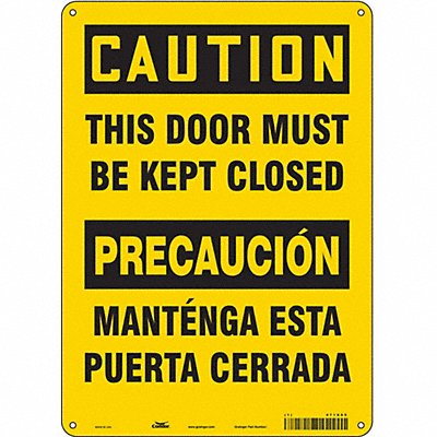 CONDOR 471X65 Safety Sign 14 in x 10 in Polyethylene