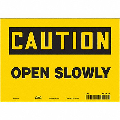 CONDOR 471X79 Safety Sign 7 in x 10 in Vinyl
