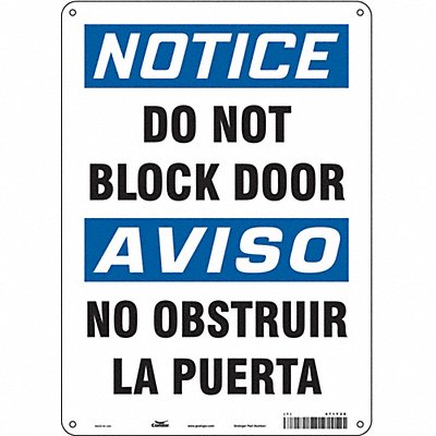 CONDOR 471Y28 Safety Sign 14 in x 10 in Aluminum