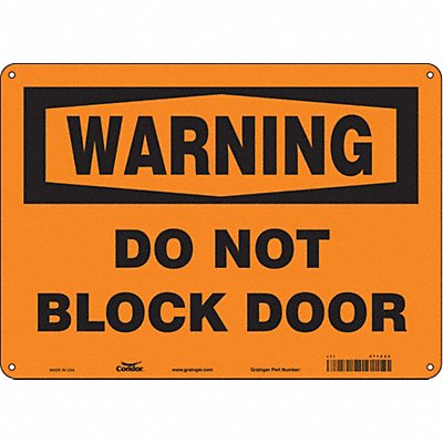 CONDOR 471Z22 Safety Sign 10 in x 14 in Aluminum