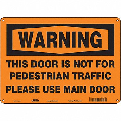 CONDOR 471Z28 Safety Sign 10 in x 14 in Aluminum