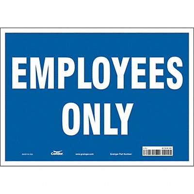 CONDOR 472C39 Safety Sign 10 inx14 in Vinyl
