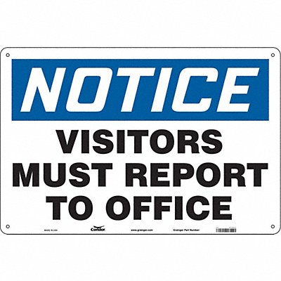 CONDOR 472D37 Safety Sign 24 in x 36 in Aluminum