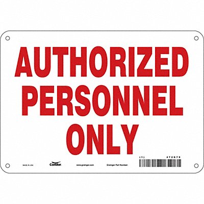 CONDOR 472G79 J7005 Safety Sign 7 in x 10 in Aluminum