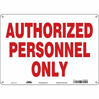 CONDOR 472G84 J7005 Safety Sign 10 inx14 in Polyethylene