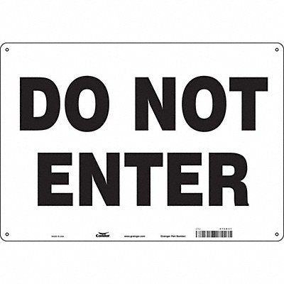 CONDOR 472H31 Safety Sign 10 inx14 in Aluminum