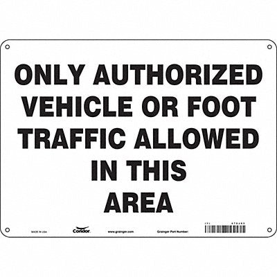 CONDOR 472J03 Safety Sign 10 inx14 in Aluminum