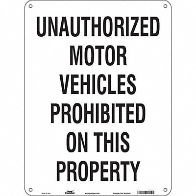 CONDOR 472J51 Safety Sign 24 inx18 in Polyethylene