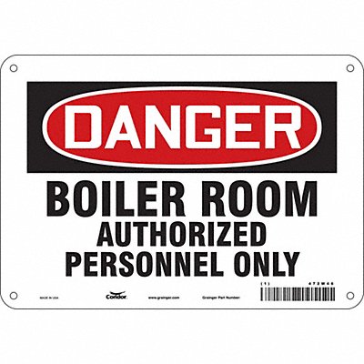 CONDOR 472M46 Safety Sign 7 inx10 in Polyethylene