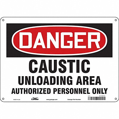 CONDOR 472M52 Safety Sign 10 in x 14 in Aluminum