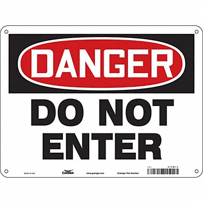 CONDOR 472M73 Safety Sign 18 inx24 in Aluminum