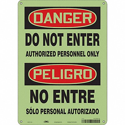 CONDOR 472N12 Safety Sign 14 in x 10 in Polyethylene