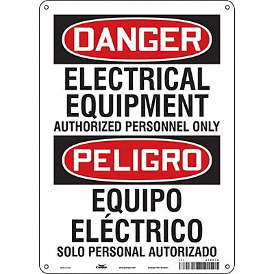 CONDOR 472P13 Safety Sign 14 inx10 in Polyethylene