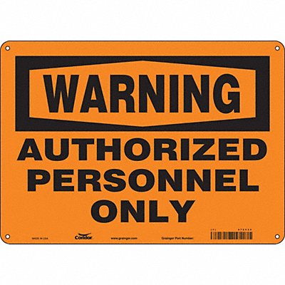 CONDOR 472Y32 Safety Sign 10 in x 14 in Aluminum