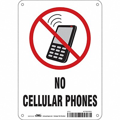 CONDOR 472Z50 Safety Sign 10 in x 7 in Aluminum