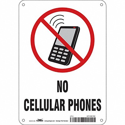 CONDOR 472Z52 Safety Sign 10 in x 7 in Polyethylene