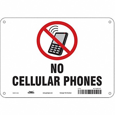 CONDOR 472Z57 Safety Sign 7 in x 10 in Aluminum