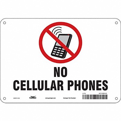 CONDOR 472Z61 Safety Sign 7 in x 10 in Polyethylene