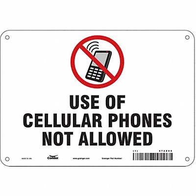 CONDOR 472Z65 Safety Sign 7 in x 10 in Aluminum