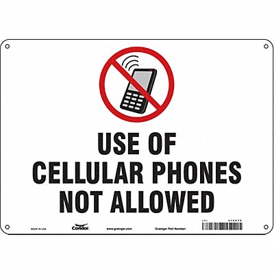 CONDOR 472Z70 Safety Sign 10 in x 14 in Polyethylene