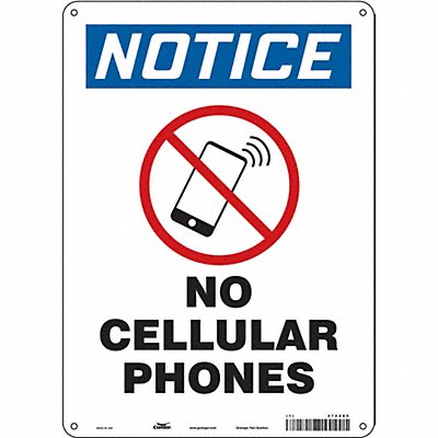 CONDOR 472Z85 Safety Sign 14 in x 10 in Aluminum