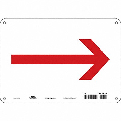 CONDOR 473A05 Safety Sign 7 in x 10 in Polyethylene