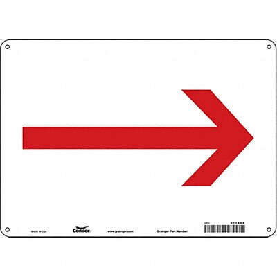 CONDOR 473A06 Safety Sign 10 in x 14 in Polyethylene