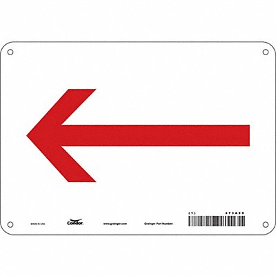 CONDOR 473A09 Safety Sign 7 in x 10 in Aluminum
