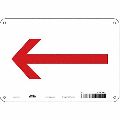 CONDOR 473A11 Safety Sign 7 in x 10 in Polyethylene