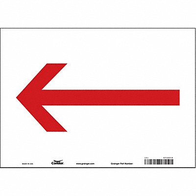 CONDOR 473A14 Safety Sign 10 in x 14 in Vinyl