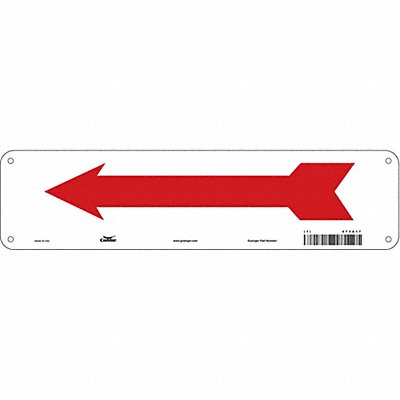 CONDOR 473A17 Safety Sign 3 1/2 x 14 in Polyethylene