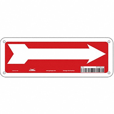CONDOR 473A27 Safety Sign 3 1/2 in x 10 in Aluminum
