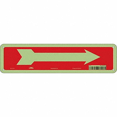 CONDOR 473A36 Safety Sign 3 1/2 x 14 in Polyethylene