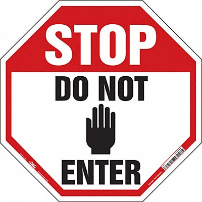 CONDOR 473C26 Safety Sign 24 inx24 in Vinyl