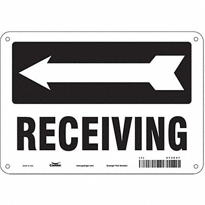 CONDOR 473C37 Safety Sign 7 in x 10 in Aluminum