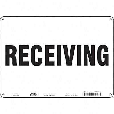 CONDOR 473C51 Safety Sign 10 inx14 in Polyethylene