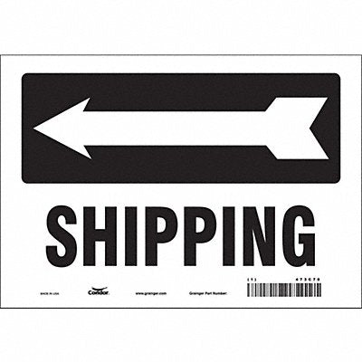 CONDOR 473C70 Safety Sign 7 in x 10 in Vinyl