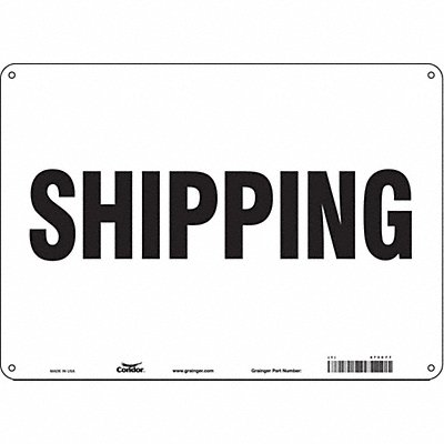 CONDOR 473C77 Safety Sign 10 in x 14 in Aluminum